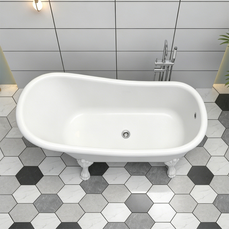 MM8830 New Design Shape Artificial Stone Freestanding Bathtub Pure Solid Surface Bathtub